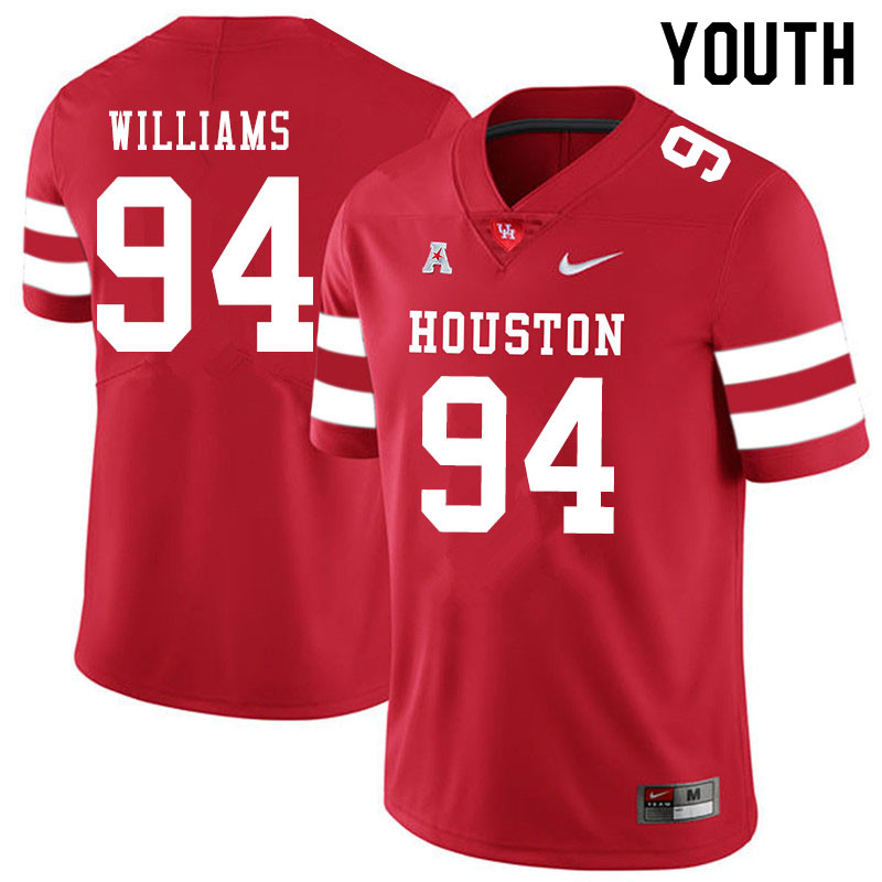 Youth #94 Sedrick Williams Houston Cougars College Football Jerseys Sale-Red